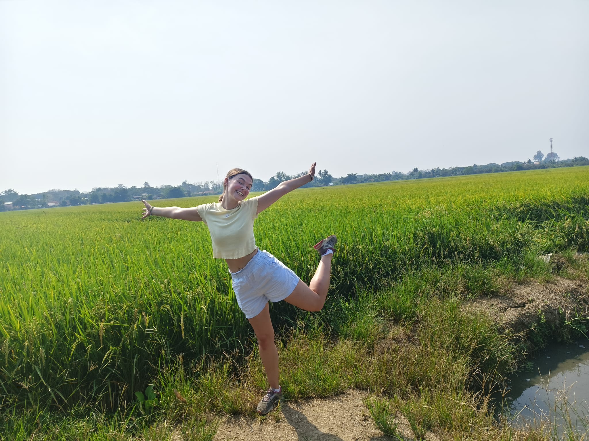 Guests cycling in Chiang Mai countryside